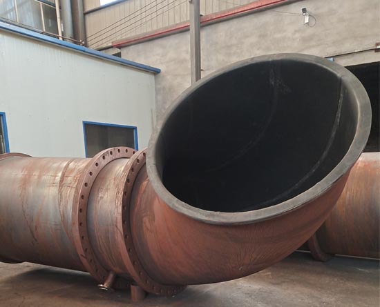 大口径衬胶弯头